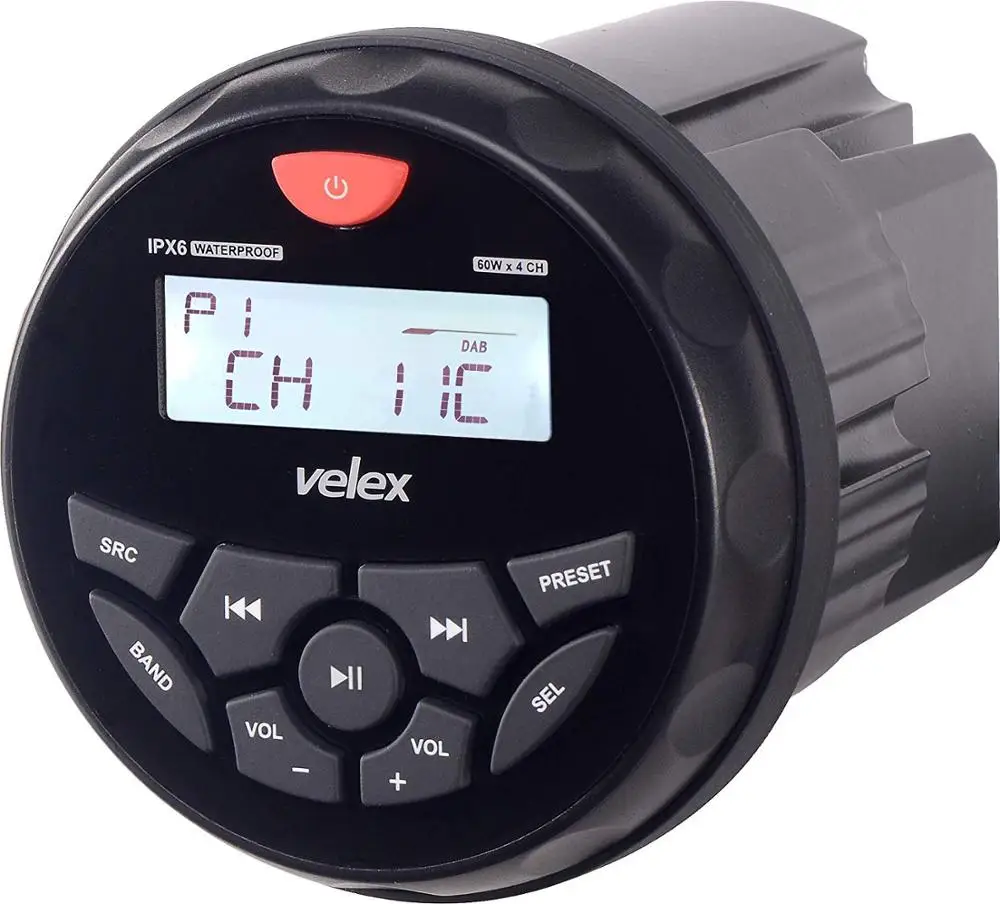 Водонепроницаемый морской стереоприемник Bluetooth с MP3 плеером на DAB +/AM/FM радио и USB