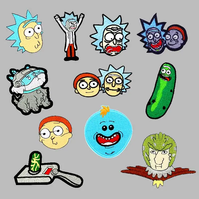 DIY Rick And накладки Morty железные нашивки для одежды Аниме заплатка для одежды полосы Аппликации, нашивки bordados para la ropa