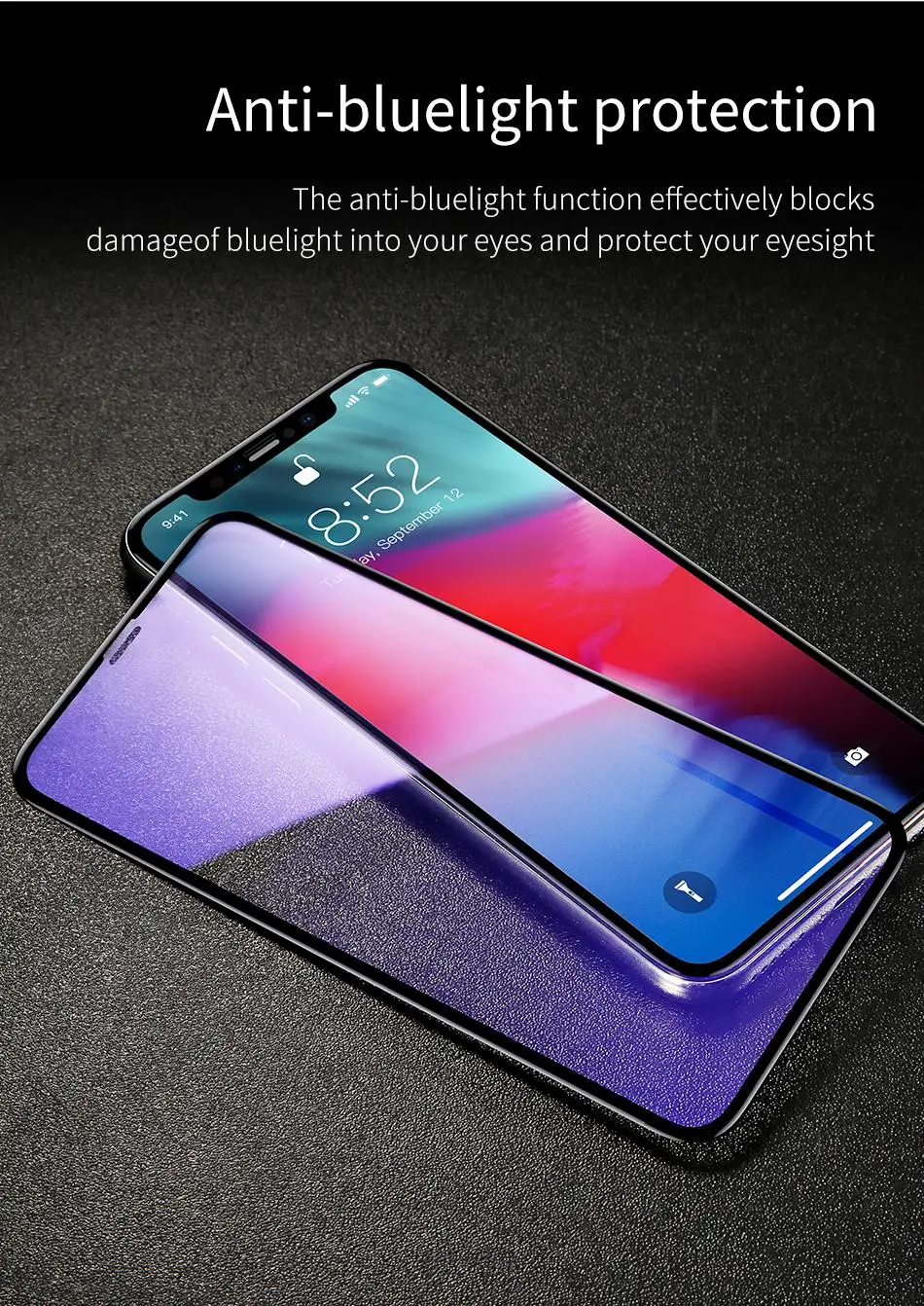 Защитная пленка Baseus 0,3 мм из закаленного стекла для iPhone Xs XR Xs Max, защитная пленка на переднюю панель из закаленного стекла