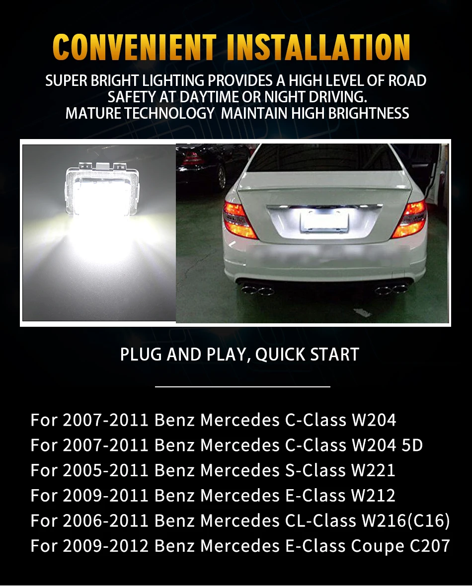 DRL для Mercedes-Benz W204 W212 C207 C216 W221 свет номерного знака дневные ходовые огни ангельские глаза светодиодные полосы света HLXG