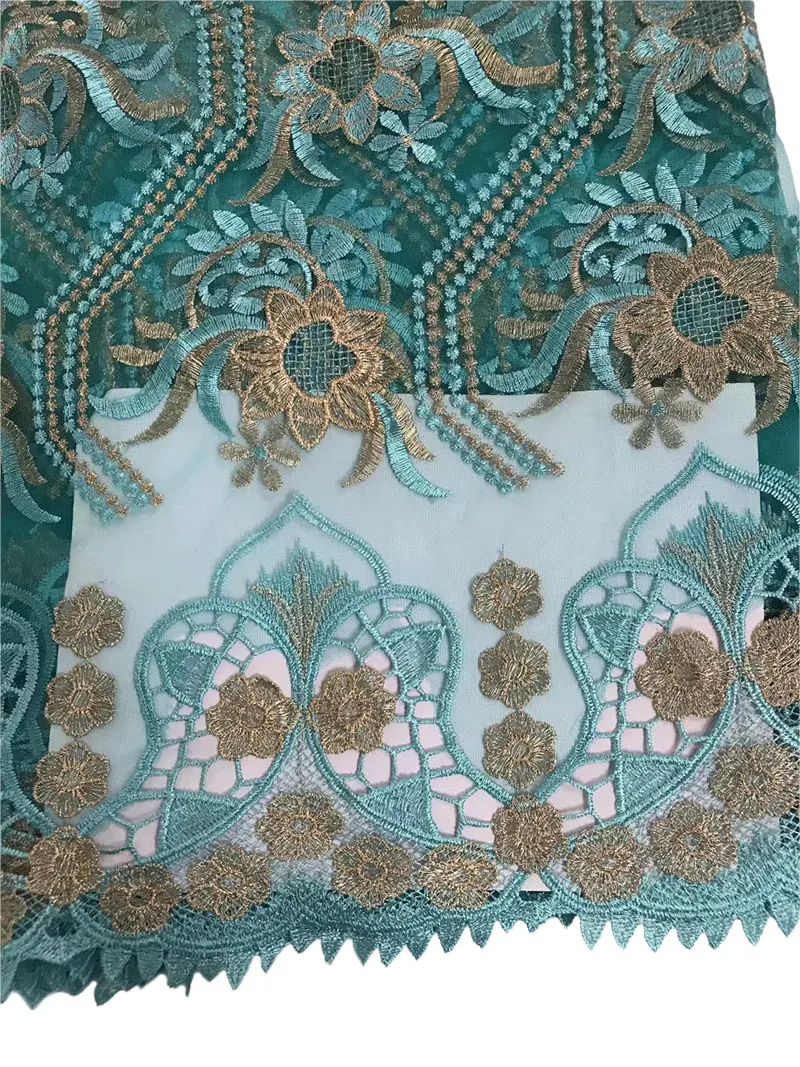 

Guangzhou african lace embroidery fabric high quality french lace fabric nigerian design french net lace fabric for dress FRW-23