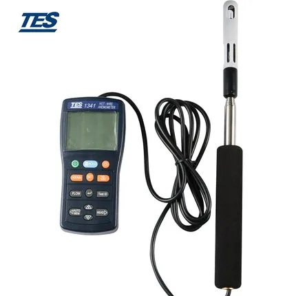 TES 1341 горячий проводной Анемометр TES1341 (USB интерфейс для подключения