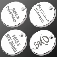 qoong 6 pieces keychain fashion anti lost custom made metal round card key chain ring holder for men women metal car keyring p01