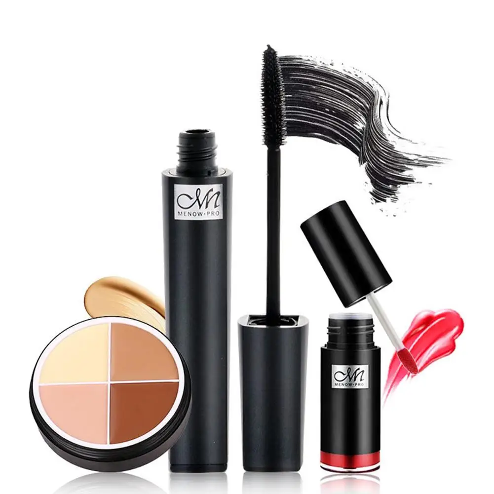 3 шт. консилер для лица Водостойкая тушь ресниц не липкий блеск губ Косметика