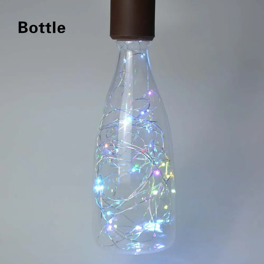 Bottle RGB Новинка, праздничный светильник, ретро светодиодный светильник Эдисона с нитью накаливания E27 110V 220, Сказочная RGB Гирлянда, медная проволока, Рождественская, свадебная декоративная лампа - Испускаемый цвет: Bottle RGB