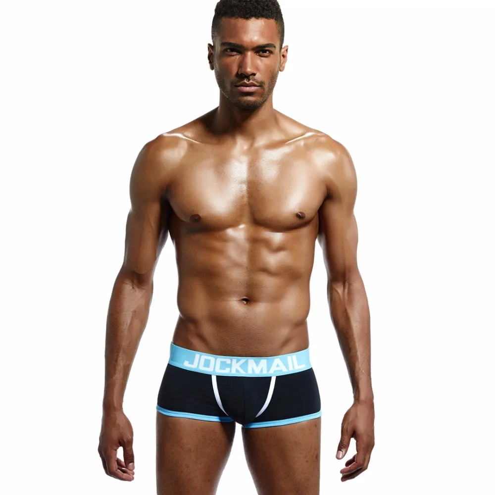 Бренд JOCKMAIL, мужское нижнее белье, боксеры, шорты, открытая спина, ягодицы, хлопок, сексуальное, открытая спина, гей, мужское нижнее белье, JockStrap cuecas, Гей Трусы