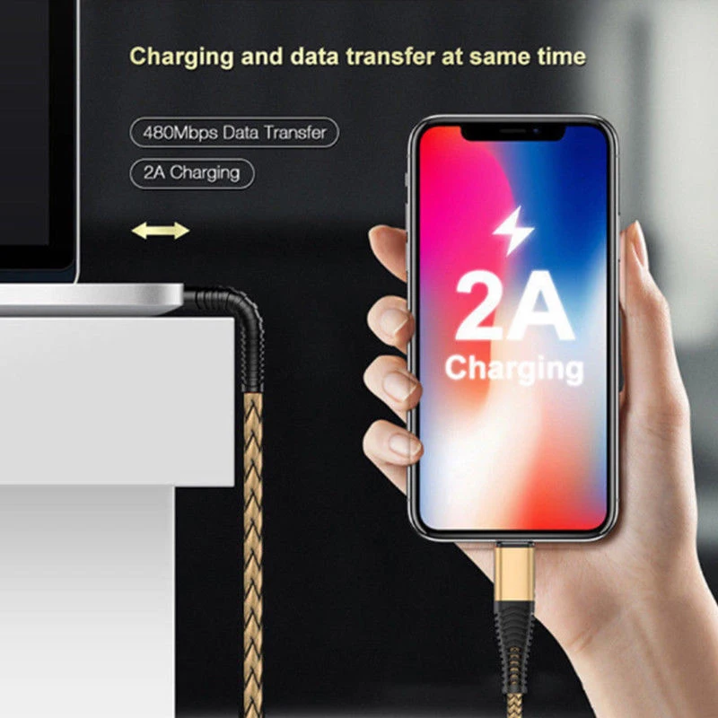 Кабель Micro USB для быстрой зарядки и передачи данных телефона 1 м 2 3 Samsung S4 S5 S6 S7 Edge