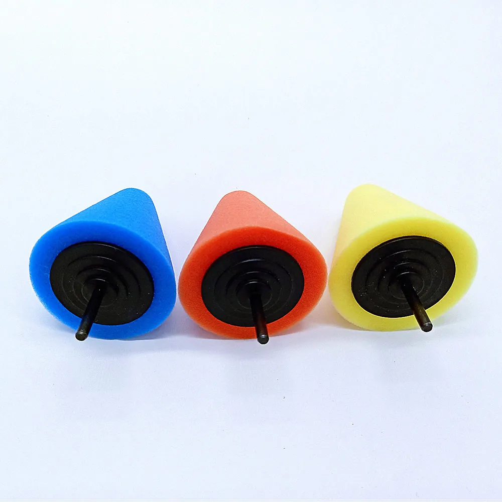 Wheel Hub Polish Buffing Shank Polishing Sponge Cone Metal Foam Pad Car 6MM