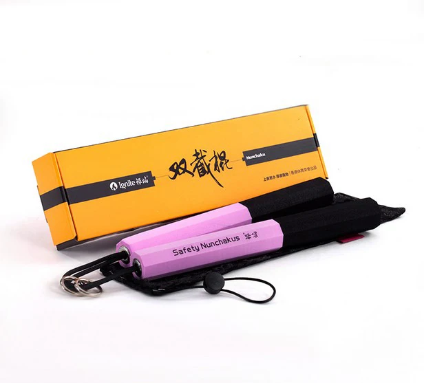 Розовый keselamatan Nunchakus/губчатая пена shuangjieao/сверхмощная Губка Nunchakus для занятий