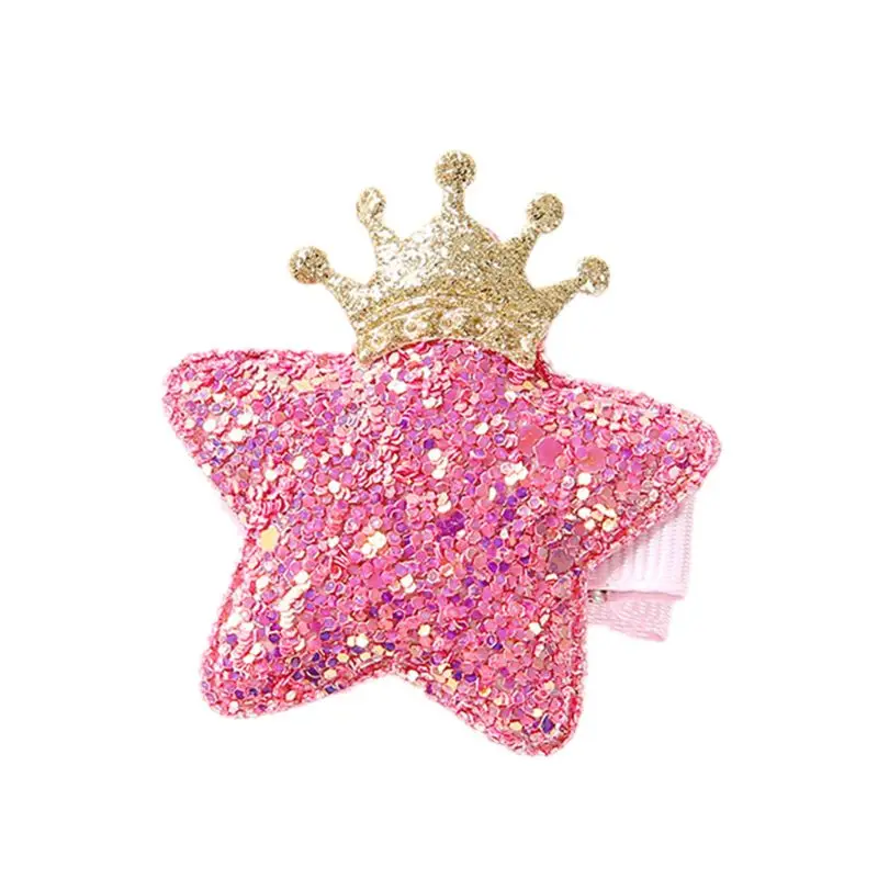 Заколки для маленьких девочек в форме короны звезды блестящая Шпилька заколка