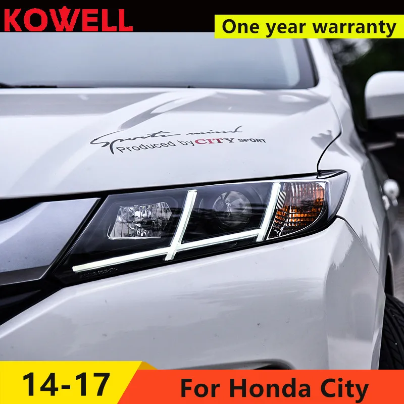 KOWELL стайлинга автомобилей для Honda City 2014 2016 светодиодный головной светильник