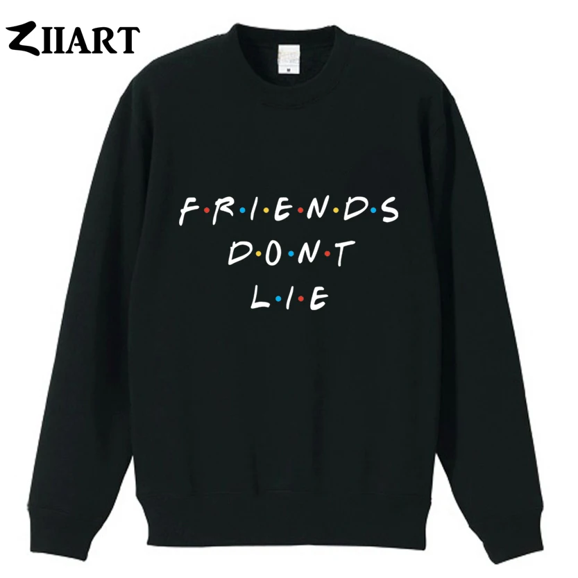 

Свитер мужской осенне-зимний на флисе с надписью FRIENDS Don't LIE man