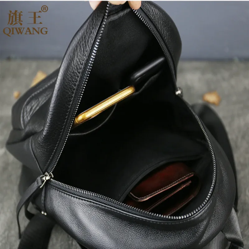 Женский рюкзак высокое качество черная сумка на плечо натуральная кожа женские