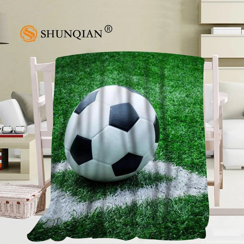 Economici Di Vendita Calda Su Ordinazione Di Calcio Pallone Da Calcio Coperta Manta Falafel Divano Coperta/Letto/Biancheria Da Letto Da Viaggio Aereo 56x80 Pollici 50X60inch 40X50inch