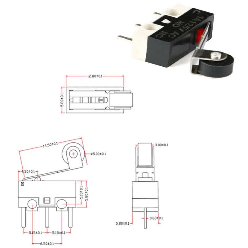 10 шт. кнопочный переключатель 3Pin мышь микропереключатель для RAZER Logitech маленькая