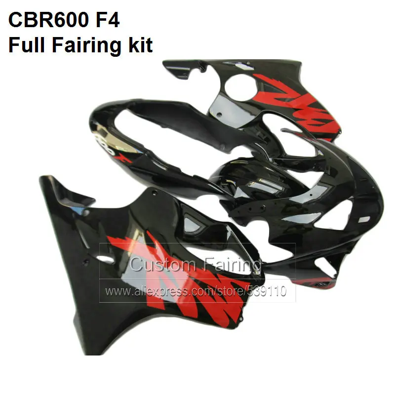 

Injection Molding Fairings For HONDA CBR600 F4 99 00 1999 / 2000 Free shipping fairing kit ( red flame ) xl07