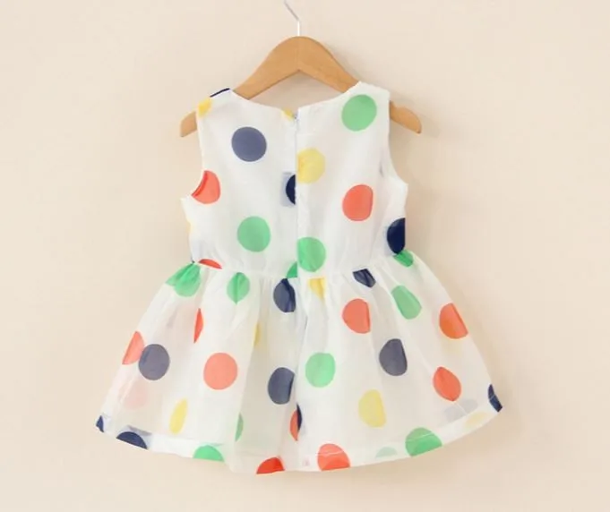 2016 г. Платье для маленьких девочек летнее шифоновое платье с бантом малышей в