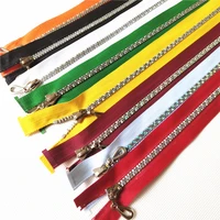 22pcs shiny nylon resin zippers tailor sewing tools clothing accessories 60cm length