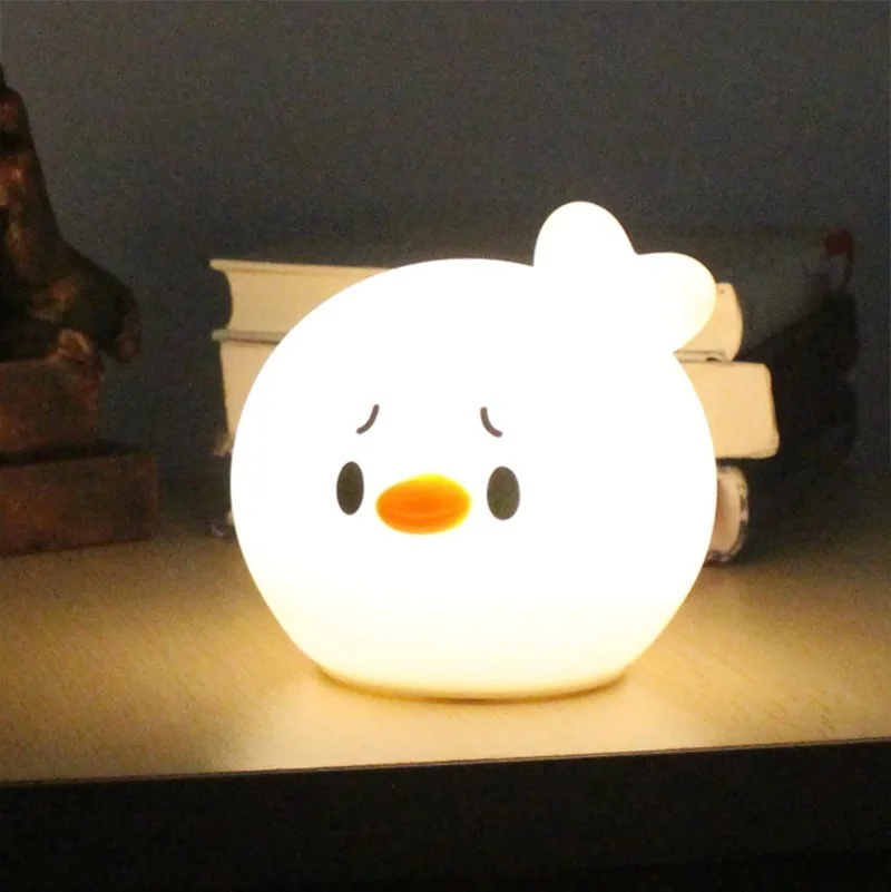 Светодио дный LED Kawaii кролик панда куриный медведь Силиконовые Детские настольная