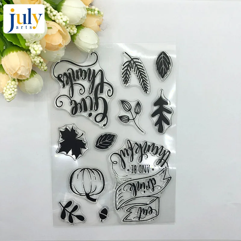 Прозрачные штампы и Julyarts для скрапбукинга резки листьев творчества