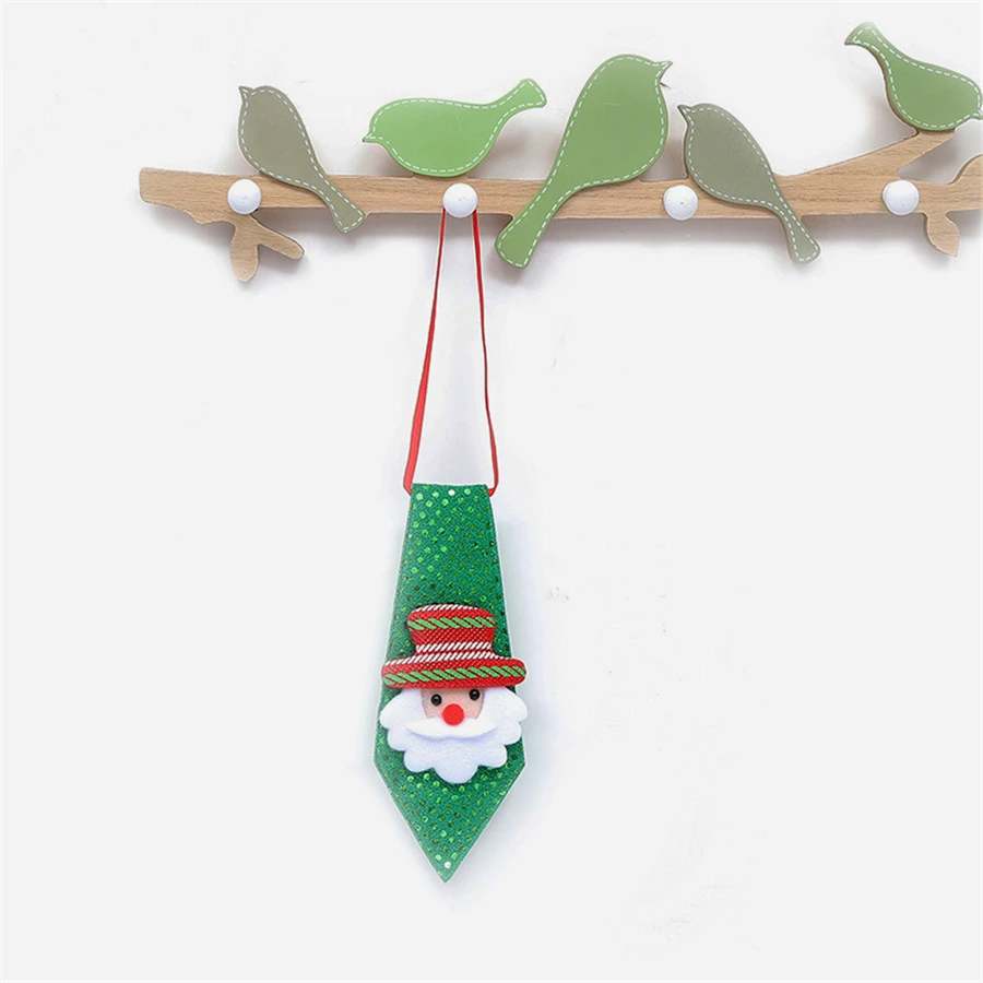 4 шт./компл. Рождество галстук Блёстки Санта Клаус снеговик оленей медведь