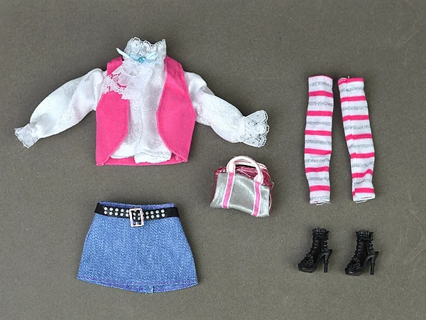 

2017 New Summer Suit White Shirt Skirt Colorful Outfit Bag Shoes Fashion Clothing Dress For 1/6 Xinyi Barbie Doll Baby Toy Gift