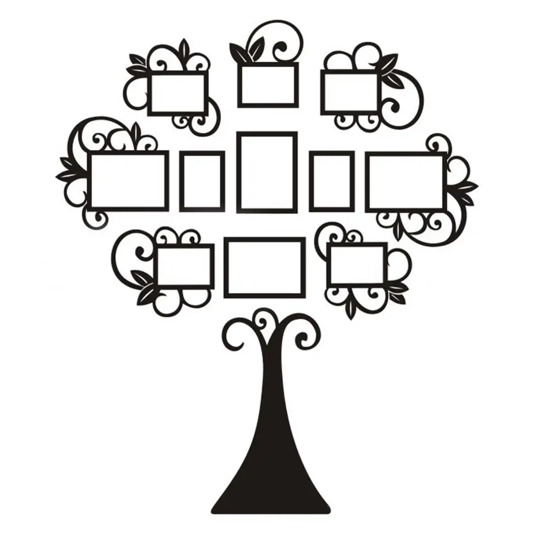 Дерево форма настенные художественные наклейки украшение дома 3D стены