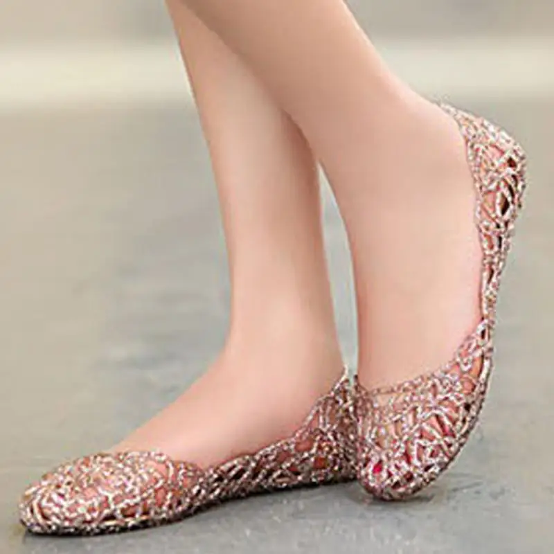 Women's Sandals 2018 Fashion Lady Girl Summer Women Casual Jelly Shoes Hollow Out Mesh Flats 23-25cm #0910 | Обувь