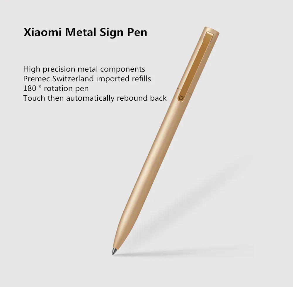 Новое поступление Xiaomi Mijia Металл 0,5 мм PREMEC гладкая Швейцария заправка MiKuni Япония чернила