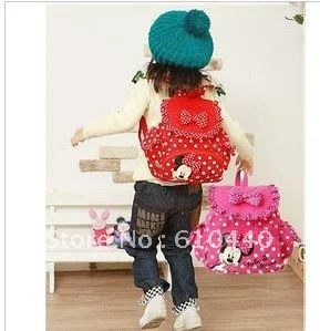 Baby girls backpack bag pink/red color cartoon children | Багаж и сумки