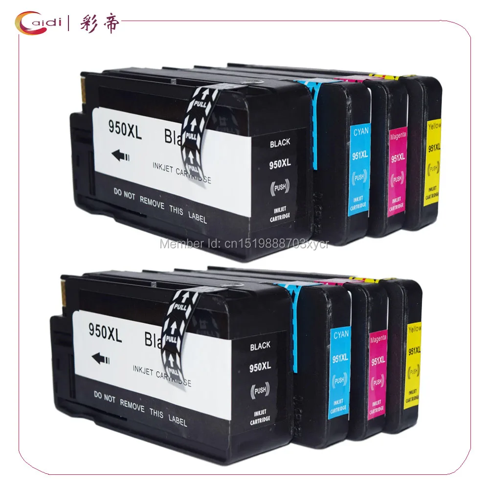 8 упаковок совместимый для hp 950 951 чернильный картридж 8100 8600 Plus 8610 8620 8630 8625 Pro 251dw 276dw