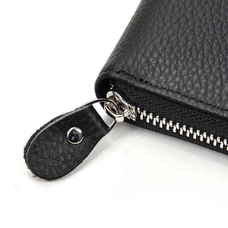 Черный кошелек Luufan короткий унисекс маленькая вместительная монетница карман