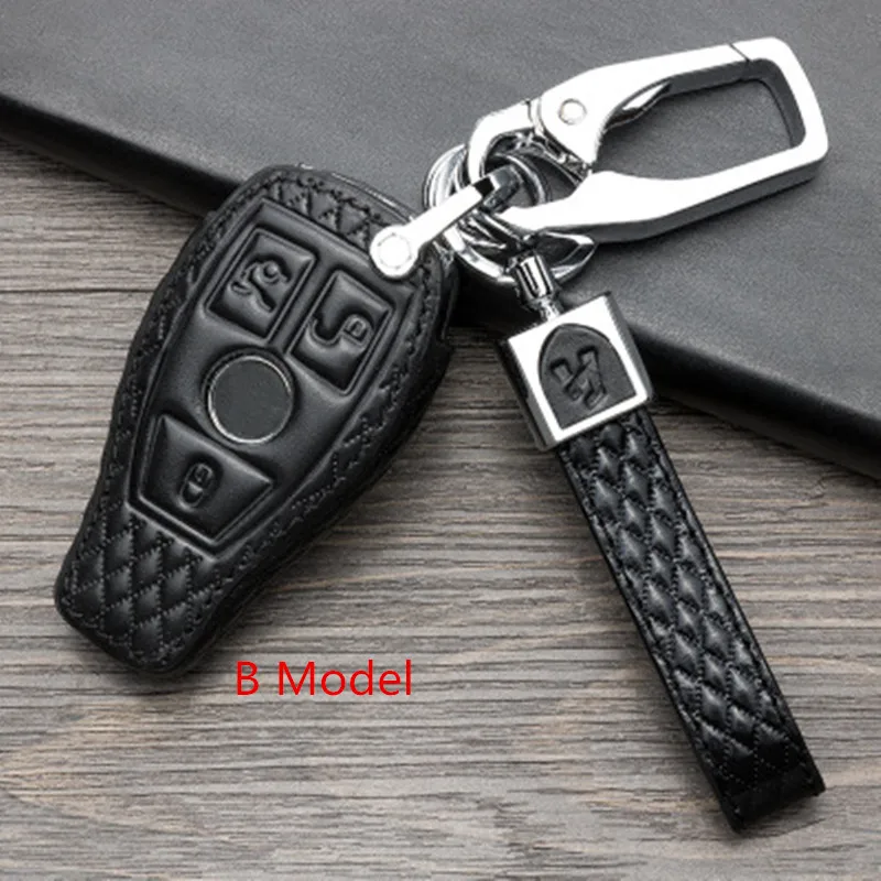 Чехол для ключей из натуральной кожи Mercedes Benz аксессуары W124 W212 W210 W176 Gla Amg Cla W203 W204 W211