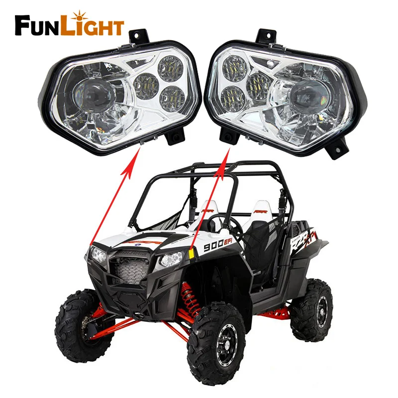 Бесплатная доставка передняя фара POLARIS RZR для 570 S 4 800 XP 900|headlight jetta|headlamp conversionheadlight
