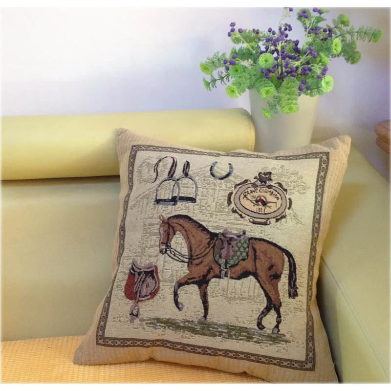 Декоративная подушка с лошадью чехол для мужчин и женщин Capa de Dlmofada Cojin диван