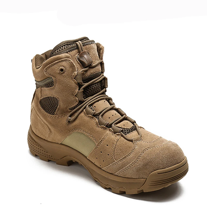 Для мужчин зимние прочные армейские ботинки Пояса из натуральной кожи Desert