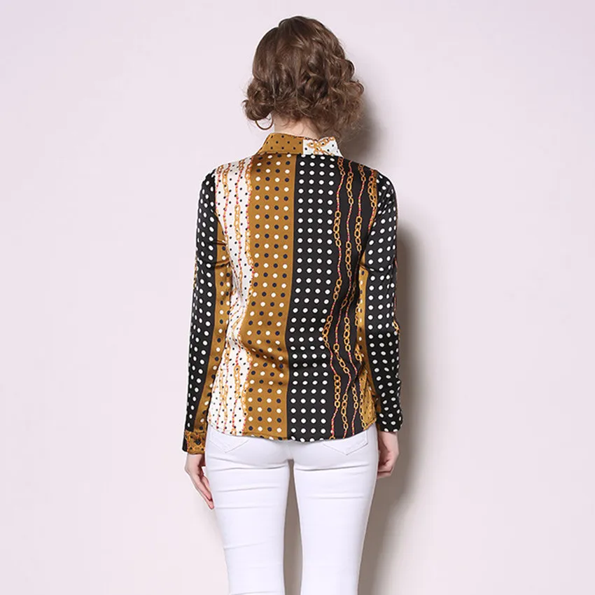 Женская блузка с длинным рукавом топы и блузки для подиума офисные рубашки Blusas