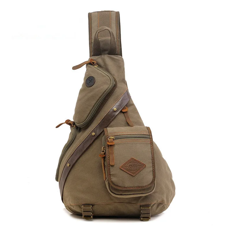 

Teen Boys Chest Bag Men&Female Canvas Messenger Bags Shoulder Sling Backpack Trave Casual Crossbody Bag for Short Trip