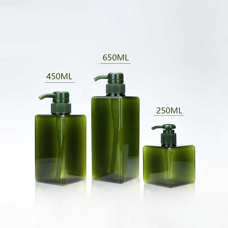 Sedorate 10 pcs/Lot 650ML PETG Square Refillable Bottle For Shampoo Containers Hotel Bath Cream Pump Bottles FY008 | Красота и