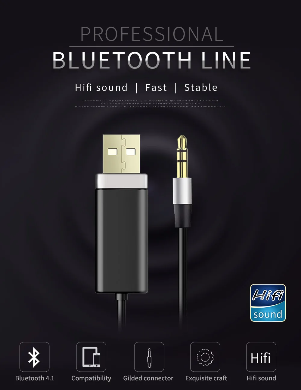 Bluedio BL Bluetooth аудио музыкальный приемник 3,5 мм аудио стерео кабель Bluetooth адаптер для динамиков наушников