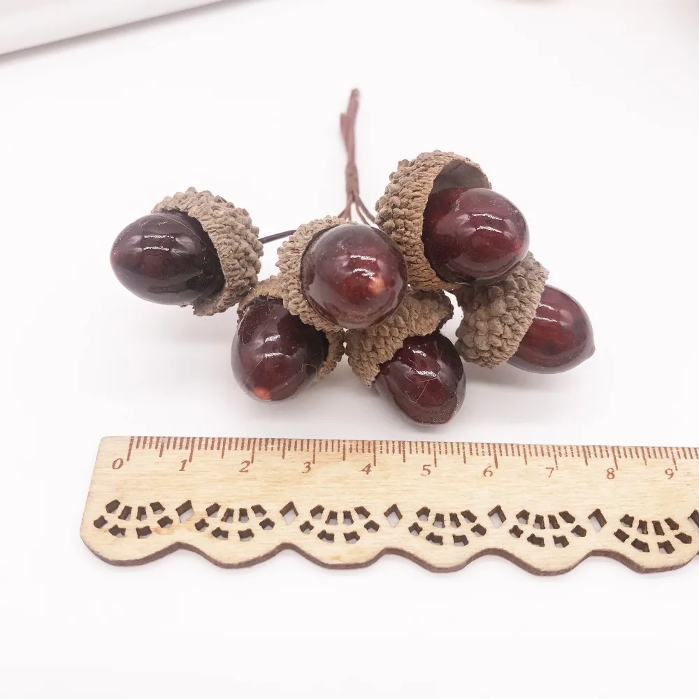 6 pcs foam pine cone handmade artificial bouquet Christmas wedding home berry decoration DIY gift box scrapbooking wreath flower