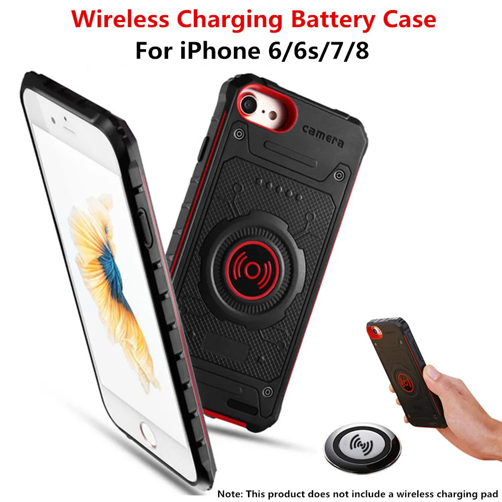 NTSPACE Беспроводная зарядка power Bank для iPhone 7 8 6 6s батарея для беспроводного телефона зарядное устройство чехол s Внешний аккумулятор зарядный чехол