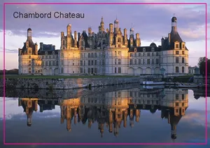 Металлический планшетофон с изображением Европейского замка, французского пейзажа от leonardo Da Vinci, магнит на холодильник 5410