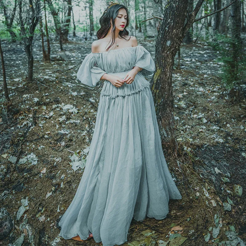 

Женское длинное платье, летнее винтажное Элегантное Вечерние с рукавами-фонариками и вырезом-лодочкой, для подружки невесты, для первого причастия