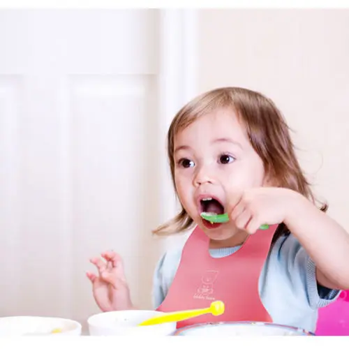 Слюнявчик детский силиконовый водонепроницаемый на забота о кормлении градусов