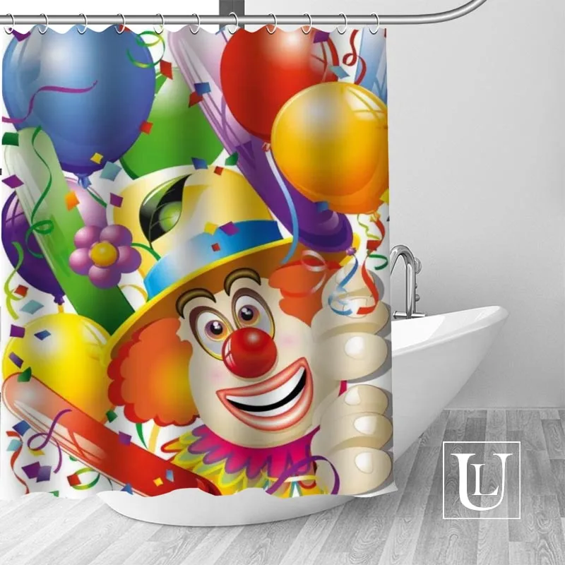 

Clown Shower Curtains Custom Design Creative Shower Curtain Bathroom Waterproof Polyester Fabric