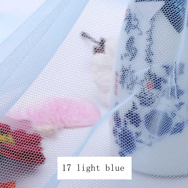 17 light blue Модная фатиновая юбка-пачка, Мягкая сетчатая ткань, марля, 1 метр* 160 см, для одежды/занавесок/москитной сетки/для шитья/рукоделия/домашнего текстиля 01 - Цвет: 17 light blue