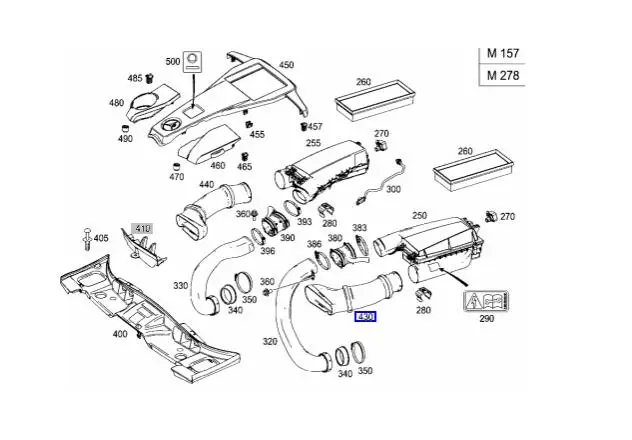 1 шт. левый Впускной воздуховод шланг для Mercedes W212 W218 CLS550 E550 2780905182 | Автомобили и