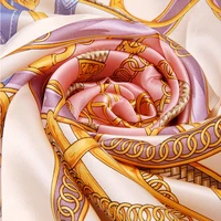 100 mulberry silk women silk scarf shawl printed hot sale chain pattern brand silk muffler large air condition cape kerchief