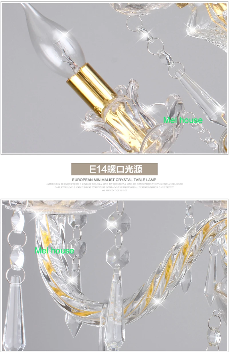 Светодиодные свечи украшения стола свеча Настольная лампа Кристалл канделябры